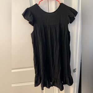 Who What Wear| Black Ruffle Sleeve Mini Dress